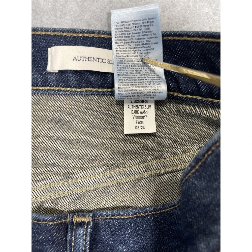 Banana Republic Authentic Slim Jeans Dark Wash Men's Size 32x34